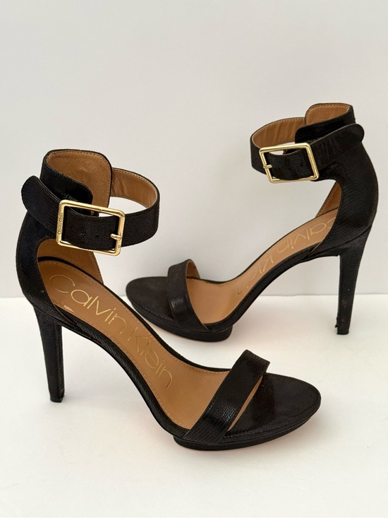 Calvin Klein Shoes - Calvin Klein Black Ankle Strap Heels Approx. Sz 8.5 Size Missing